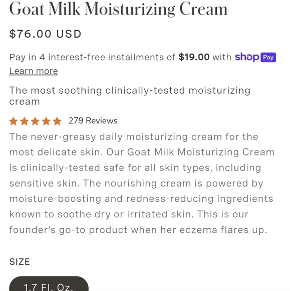 Kate Somerville Goat Milk Moisturizing Cream 1.7 fl.oz - Picture 5 of 6